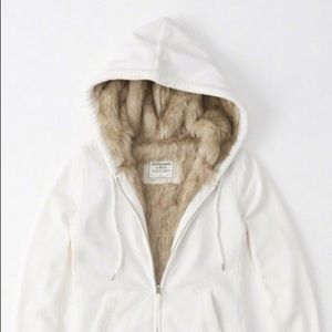 Abercrombie & Fitch Fleece Faux Fur Lined Hoodie XS